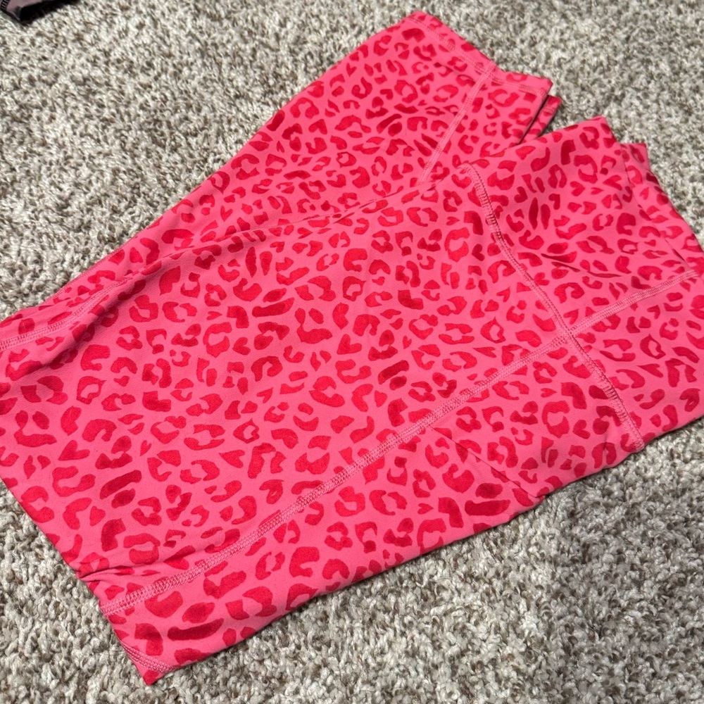 Fabletics Pink Leopard Print Leggings